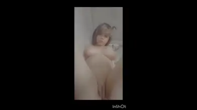 Watch this horny girl with big tits rub her pussy.